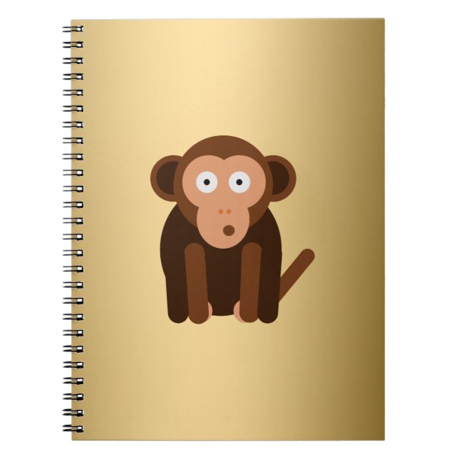 Cuaderno Mono lindo personalizado (Frente)