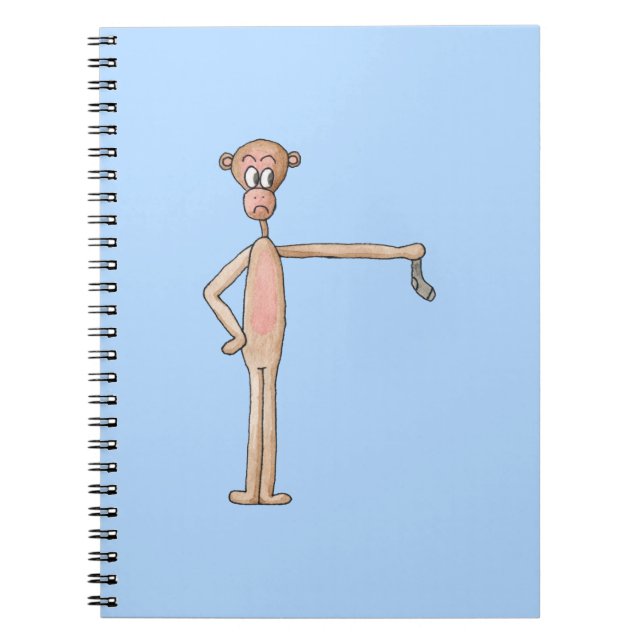 Cuaderno Mono Personalizado con polla maloliente. (Frente)