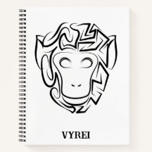 Mono tribal blanco y negro