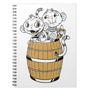 Cuaderno Mono tribal de dibujos animados
