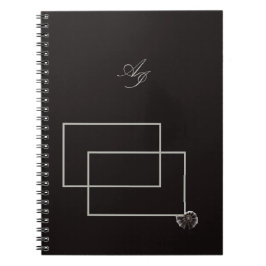 Cuaderno Monocromo neutro de la vida marina de Japón