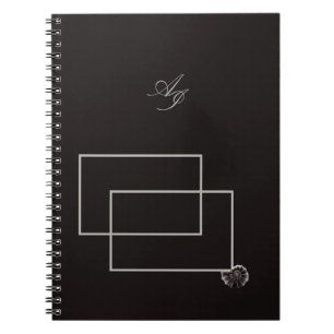 Cuaderno Monocromo neutro de la vida marina de Japón