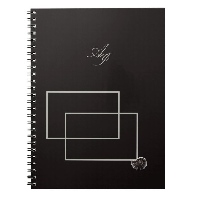 Cuaderno Monocromo neutro de la vida marina de Japón (Frente)