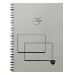 Cuaderno Monocromo neutro de la vida marina de Japón