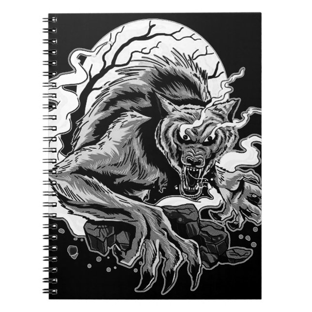 Cuaderno Monocromo Werewolf Moon (Frente)