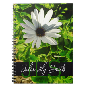 CUADERNO MONOGRAM INITIALMENTE NOMBRE PEQUEÑA FOTO DE FLORE