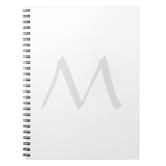 Cuaderno Monogram Modern Simple Minimalist Plain (Frente)
