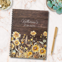 Cuaderno Monograma Acuarela Amarillo de la Madera de Campo 