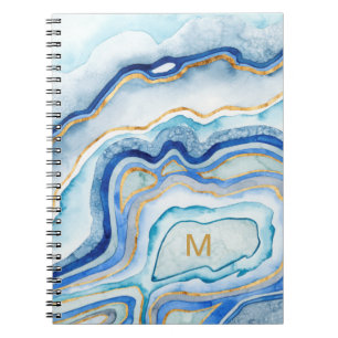 Cuaderno Monograma Agato de cobalto II