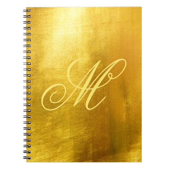 Cuaderno Monograma amarillo brillante Relieve metalizado do (Frente)