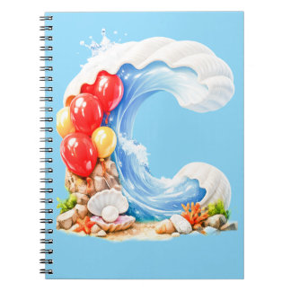 Cuaderno Monograma Artístico con Tema Oceánico Let
