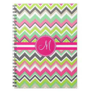 Cuaderno Monograma Azteca Andes Montañas Tribales Chevron