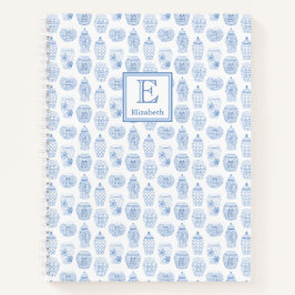 Cuaderno Monograma azul y blanco del Chica Smart College