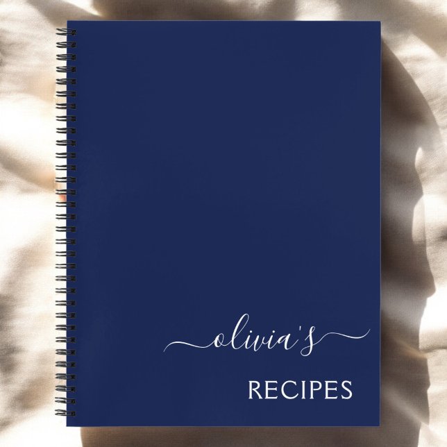 Cuaderno Monograma blanco azul de la Marina de la receta de (Subido por el creador)
