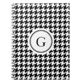 Cuaderno Monograma blanco negro con clase del modelo del