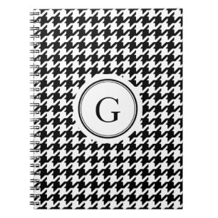 Cuaderno Monograma blanco negro con clase del modelo del