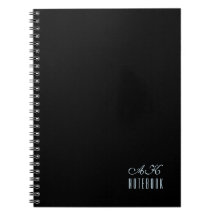 Monograma blanco y negro personalizado