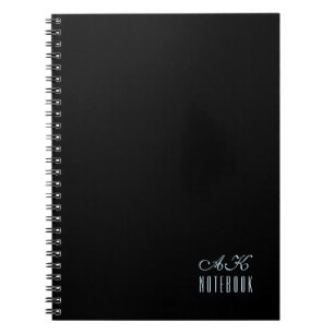 Cuaderno Monograma blanco y negro personalizado