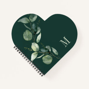 Cuaderno Monograma Botánico de Eucalipto en Acuarela