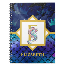 Cuaderno Monograma caballito de mar de Unicornio