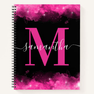 Cuaderno Monograma Celestial Rosa de Firma