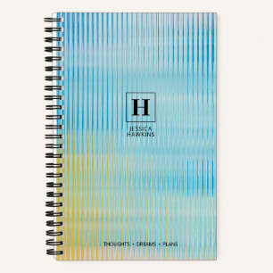 Cuaderno Monograma Clásico de Vidrio Prismático Amarillo Az
