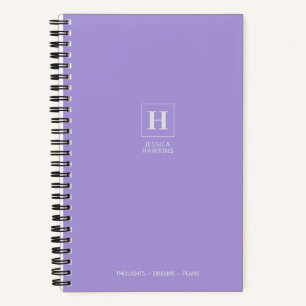 Cuaderno Monograma Clásico Morado Claro