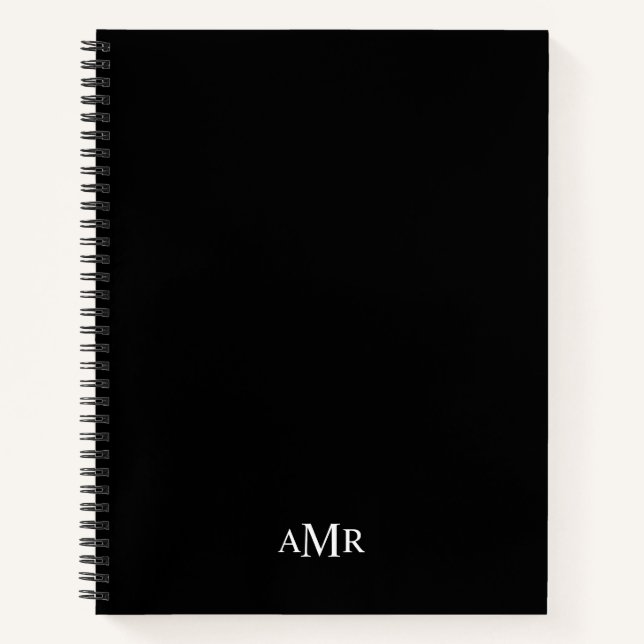Cuaderno Monograma clásico personalizado (Anverso)