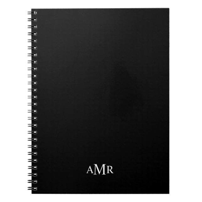 Cuaderno Monograma clásico personalizado (Frente)