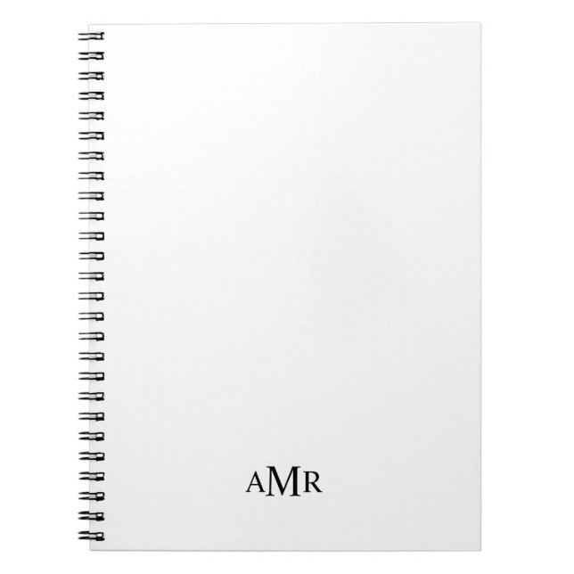 Cuaderno Monograma clásico personalizado (Frente)