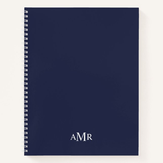 Cuaderno Monograma clásico personalizado (Anverso)