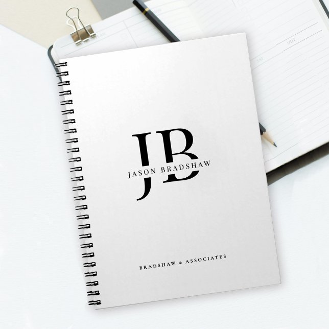 Cuaderno Monograma Clásico Profesional y Nombre (Subido por el creador)