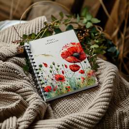 Cuaderno monograma con disquete rojo