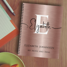 Monograma con nombre de guión Metalizado cepillado