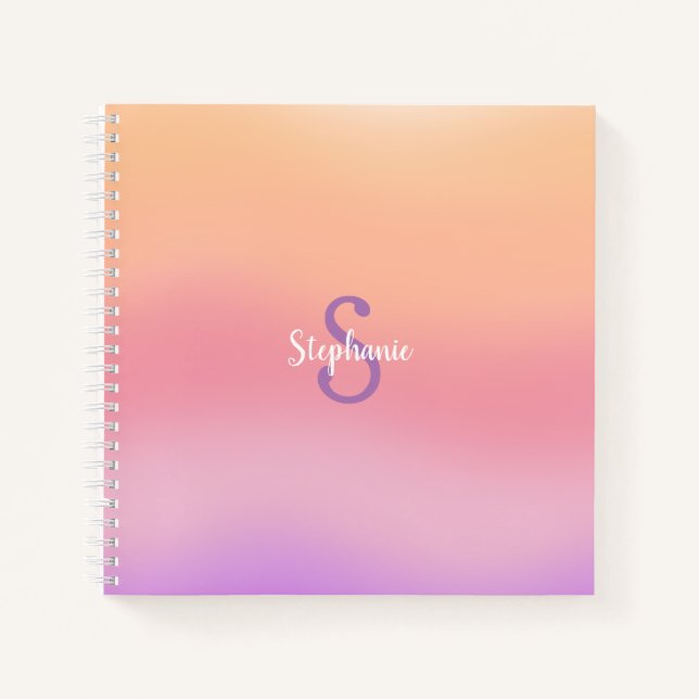Cuaderno Monograma de acuarelas púrpuras (Anverso)