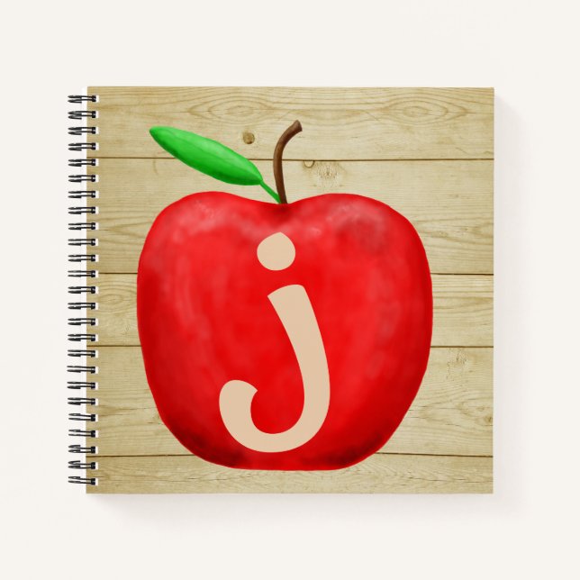 Cuaderno Monograma de Apple Rojo (Anverso)