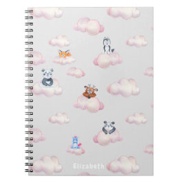 Cuaderno Monograma De Bebés Con Nubes