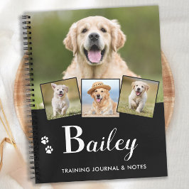 Cuaderno Monograma de cachorro personalizado Nombre del Mas
