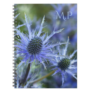 Cuaderno Monograma de Cardo de Acebo Marino