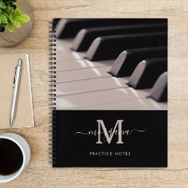 Cuaderno Monograma de claves de piano de práctica musical c