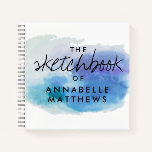 Cuaderno Monograma de color azul con elegancia Girly