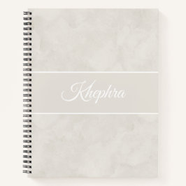 Cuaderno Monograma de color blanco