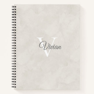 Cuaderno Monograma de color blanco