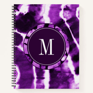Cuaderno Monograma de color de agua del tinte de la piel re