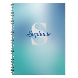 Cuaderno Monograma de corte personalizado y planificador de
