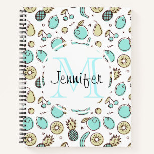 Cuaderno Monograma de dibujo de línea de sumergimiento de p