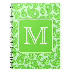 Cuaderno Monograma de encargo. Modelo verde claro de