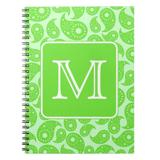 Cuaderno Monograma de encargo. Modelo verde claro de (Frente)