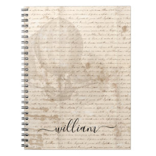 Cuaderno Monograma de envío de aire de script de documento