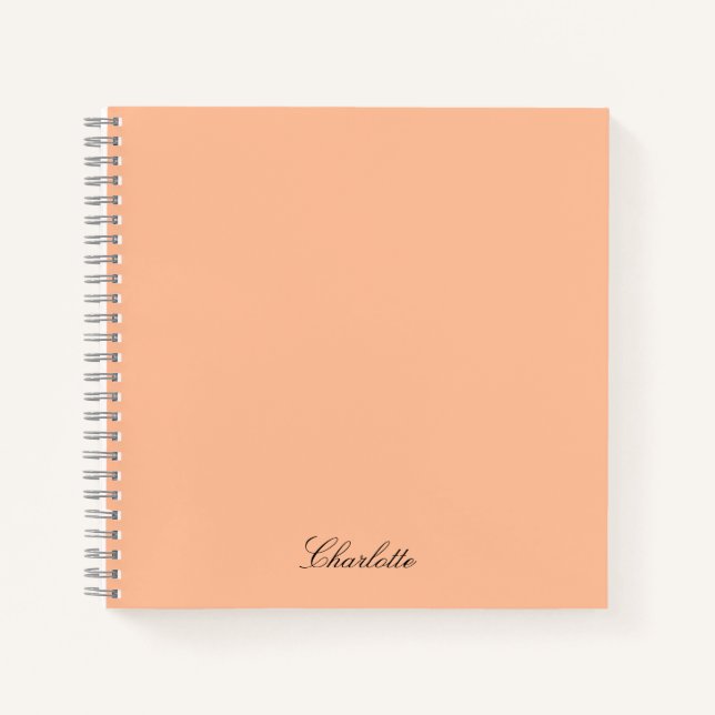 Cuaderno Monograma de escritura moderna Personalizado elega (Anverso)